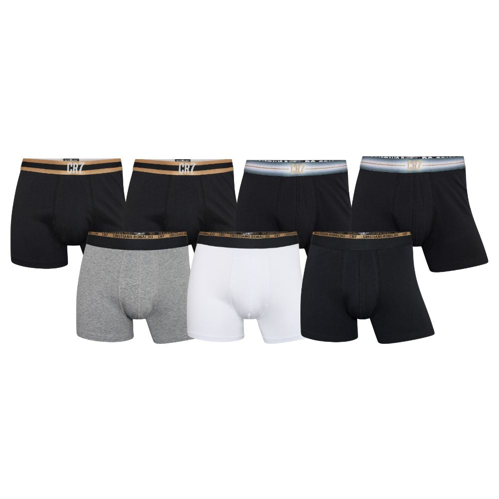 CR7 Men's Boxers in Organic Cotton PACK of 3 units, assorted, Contrast CR7 Elastic 