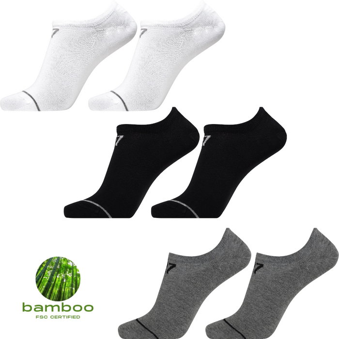 CR7 Meias Invisíveis Homem em Bambu, tamanho único 40-46, PACK 6 pares Sortidos Extra Suaves, Extra Durabilidade