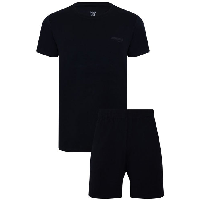 Pijama CR7 Homem em Modal – Manga Curta e Calções | Preto