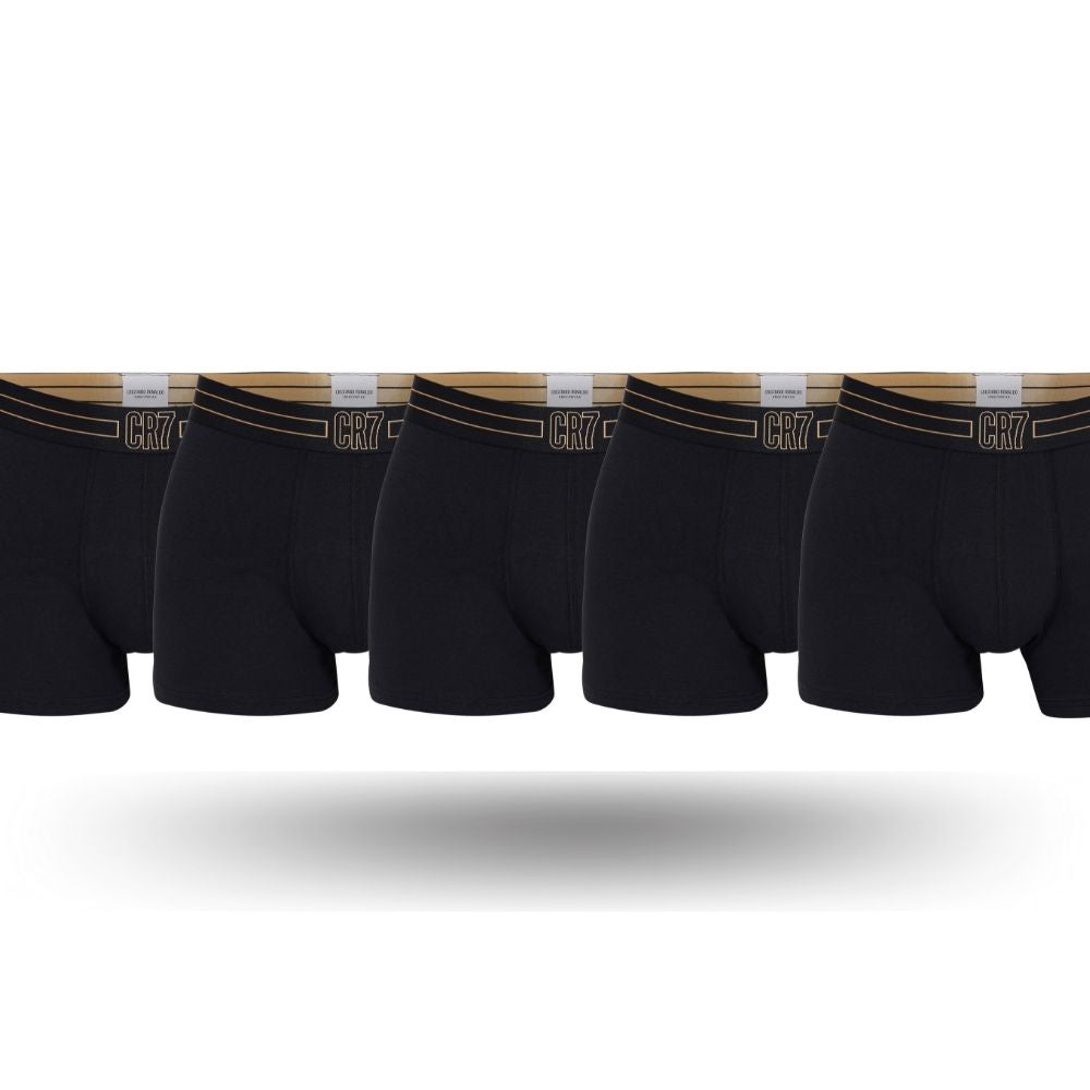 CR7-Boxers Homem em Algodão Orgânico - PACK de 5 unidades em Preto ...