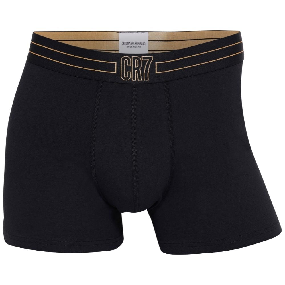 CR7-Men's Boxers in Organic Cotton - Black with Gold Elastic – Underwear-Zone