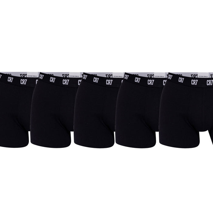Boxers CR7 UNDERWEAR Homem em Algodão Orgânico - PACK de 5 unidades em Preto