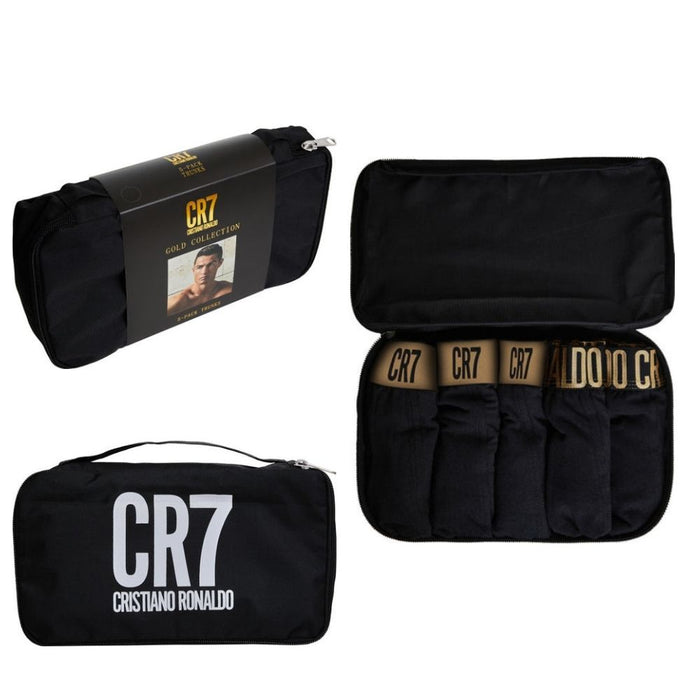 CR7-Boxers Homem em Algodão Orgânico e Microfibra- PACK de 5 uni. com oferta de saco viagem