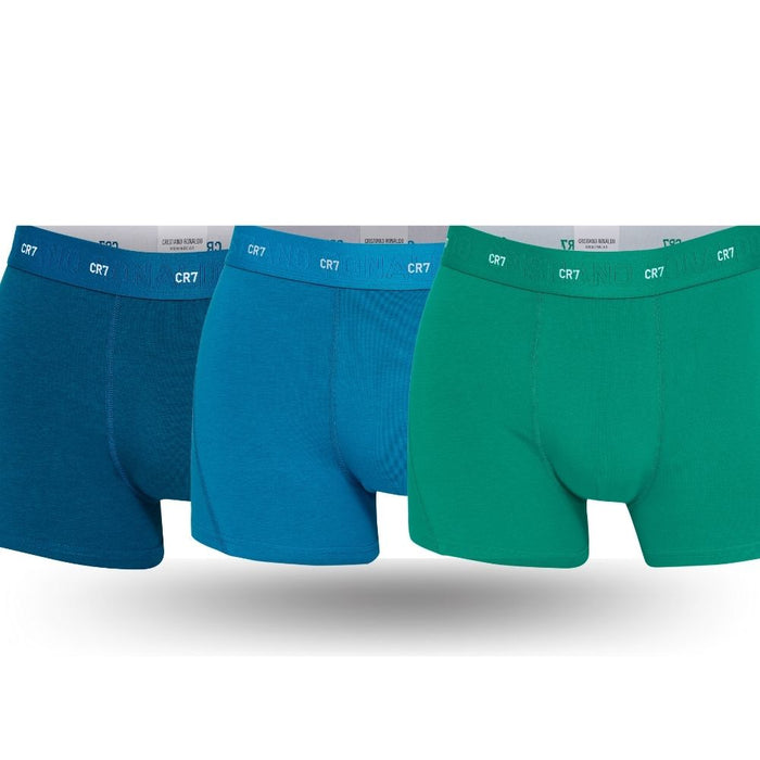 CR7-Boxers Homem em Bambu Extra Suave, Extra Durabilidade, PACK de 3 unidades Sortido, Elástico CR7